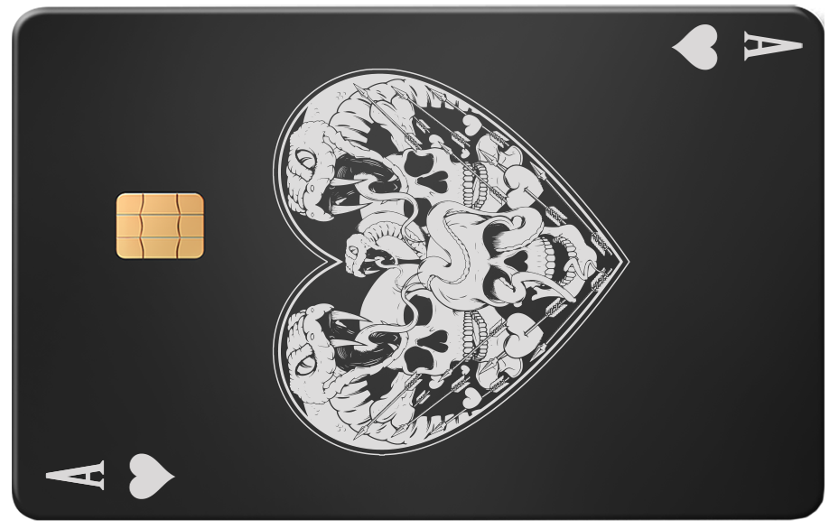 Ace of Hearts of Skulls