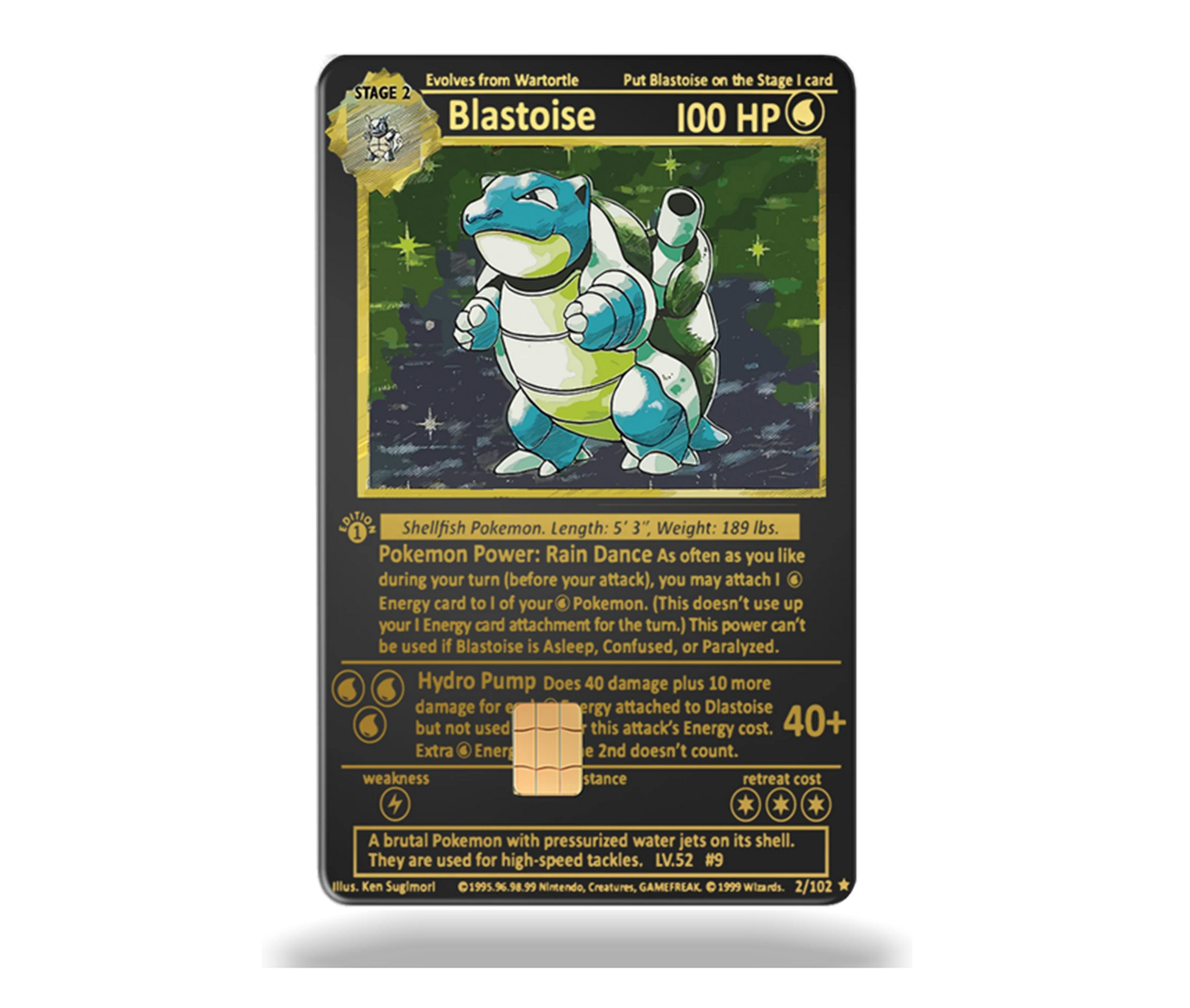metal cards pokemon Blastoise Metal Card – BLAQ CARDS