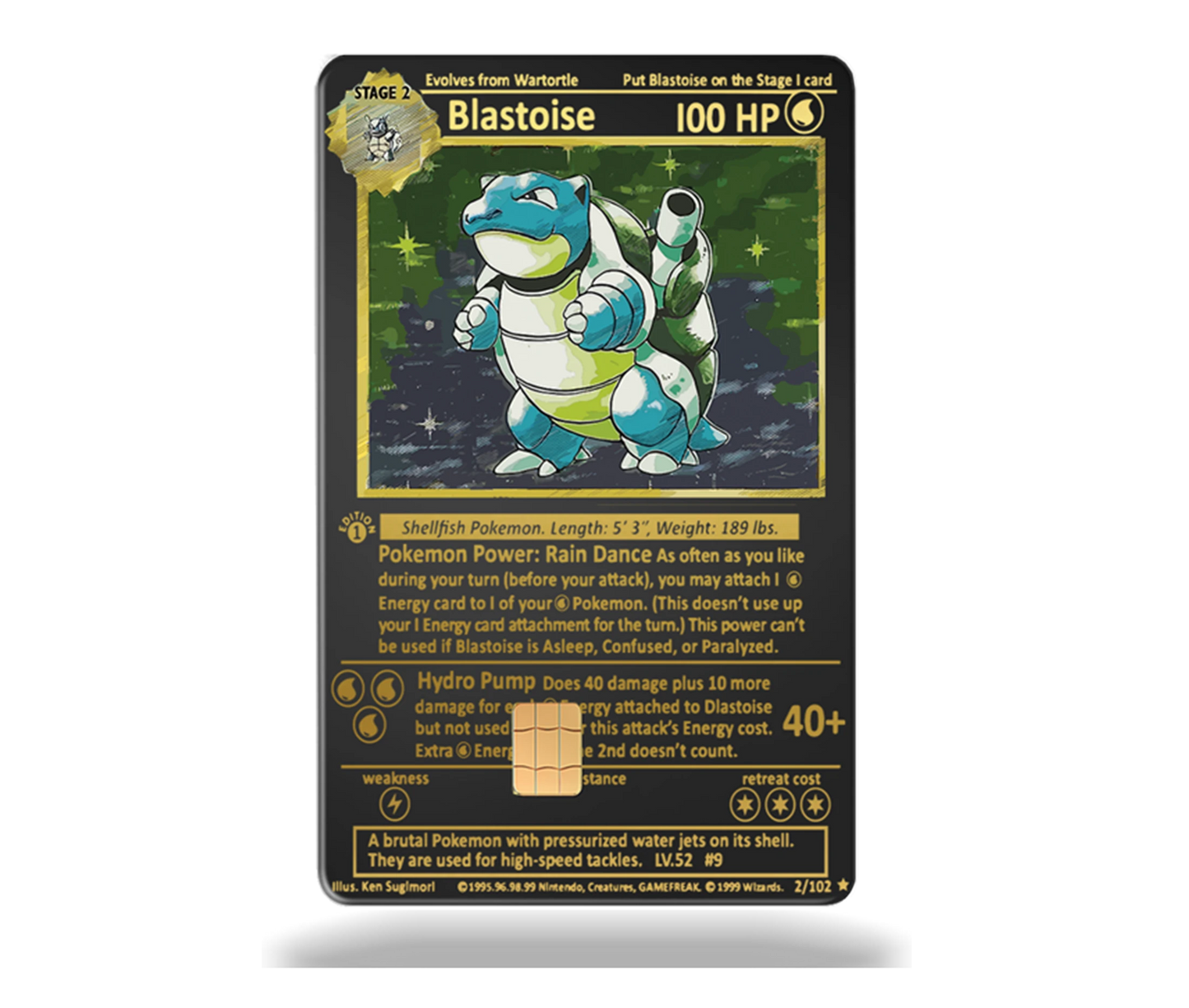 Blastoise Metal Card