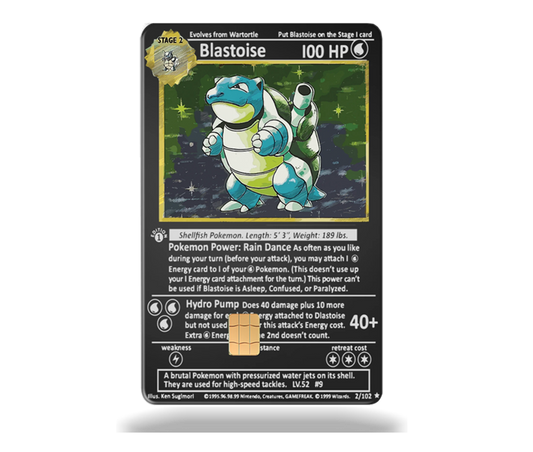 Blastoise Metal Card