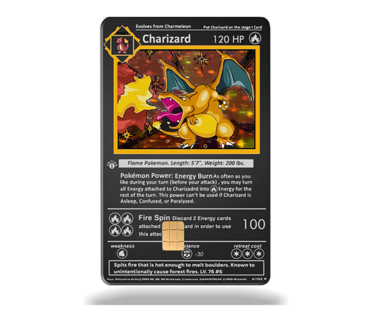 Flame-Bearer Charizard Card - Metallic Edition