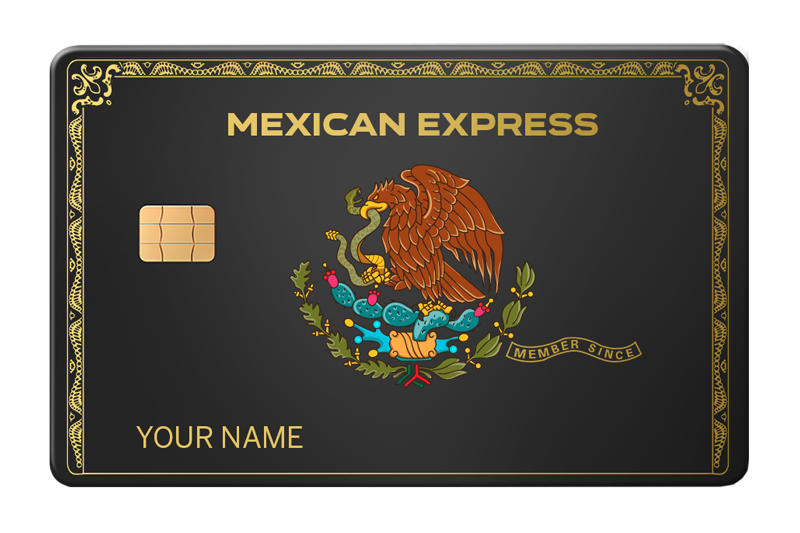 Mexican Express Custom Metal Card