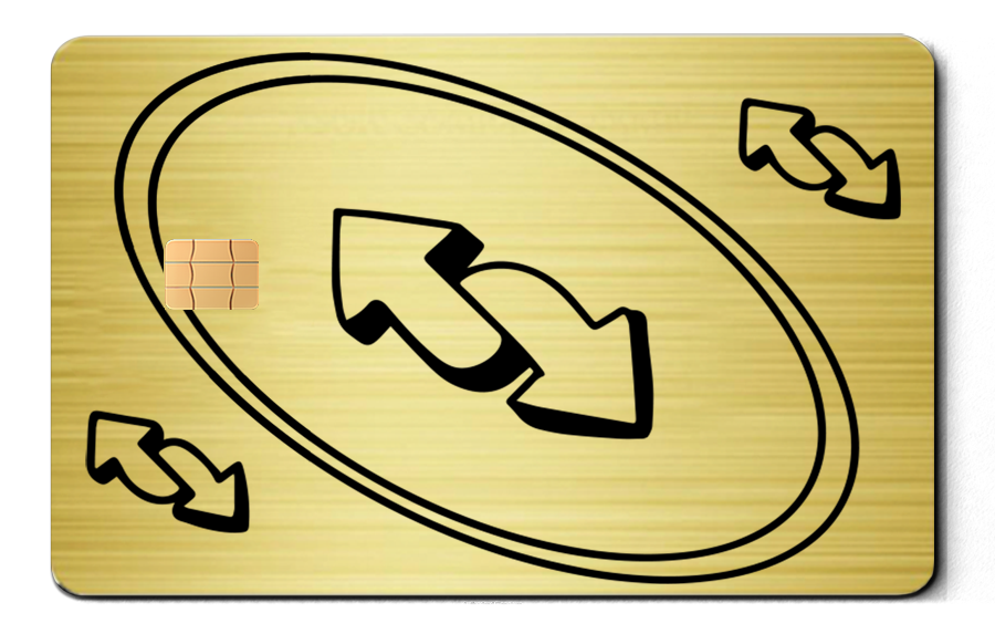 Uno Reverse Gold Uno Reverse – BLAQ CARDS